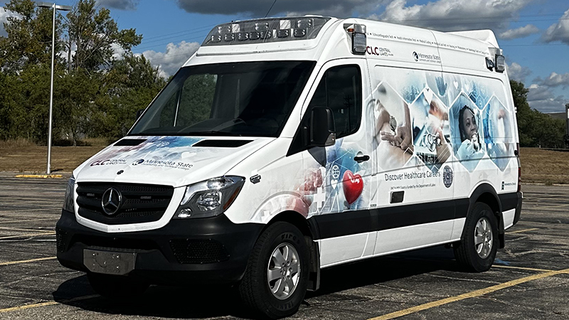 mobile healthcare van parked in a parking lot