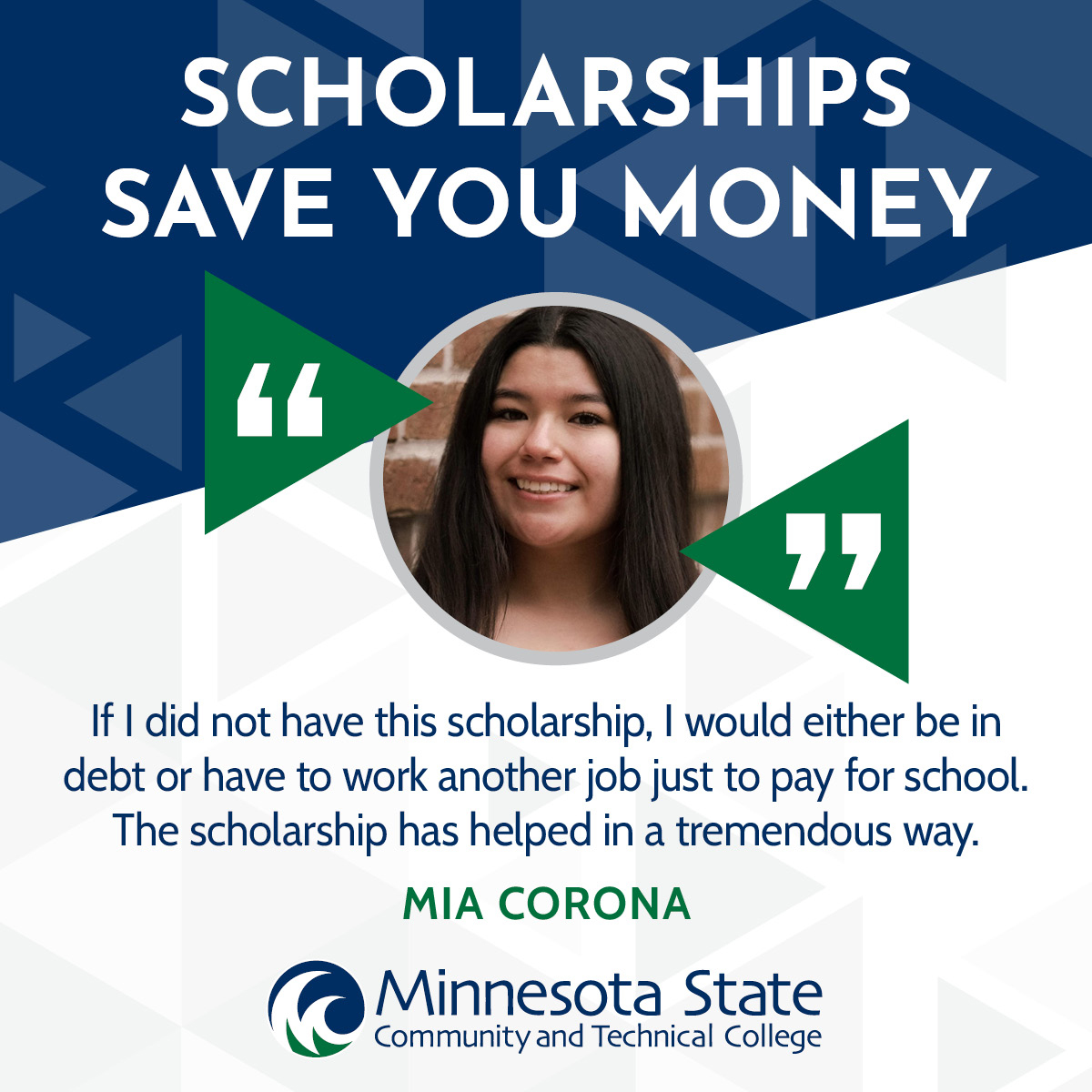 Scholarships save you money