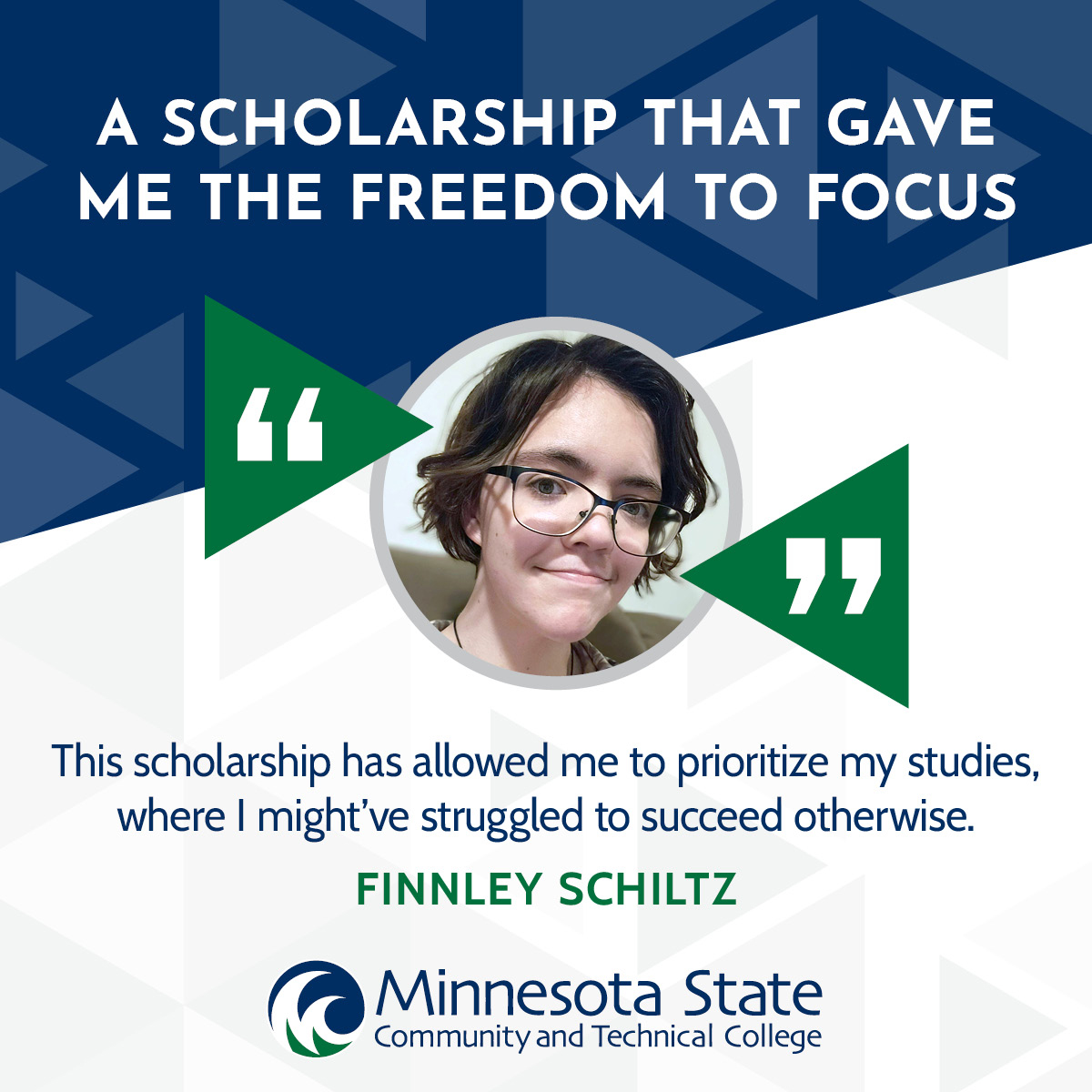 A scholarship that gave me the freedome to focus