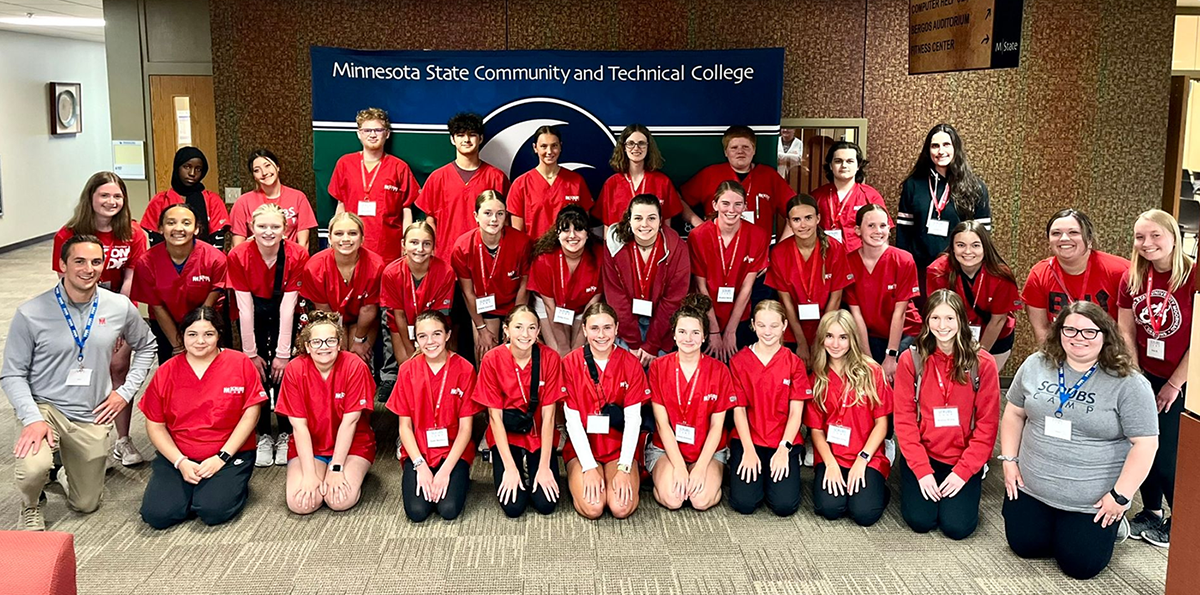 Scrubs Camp students in a group shot at M State