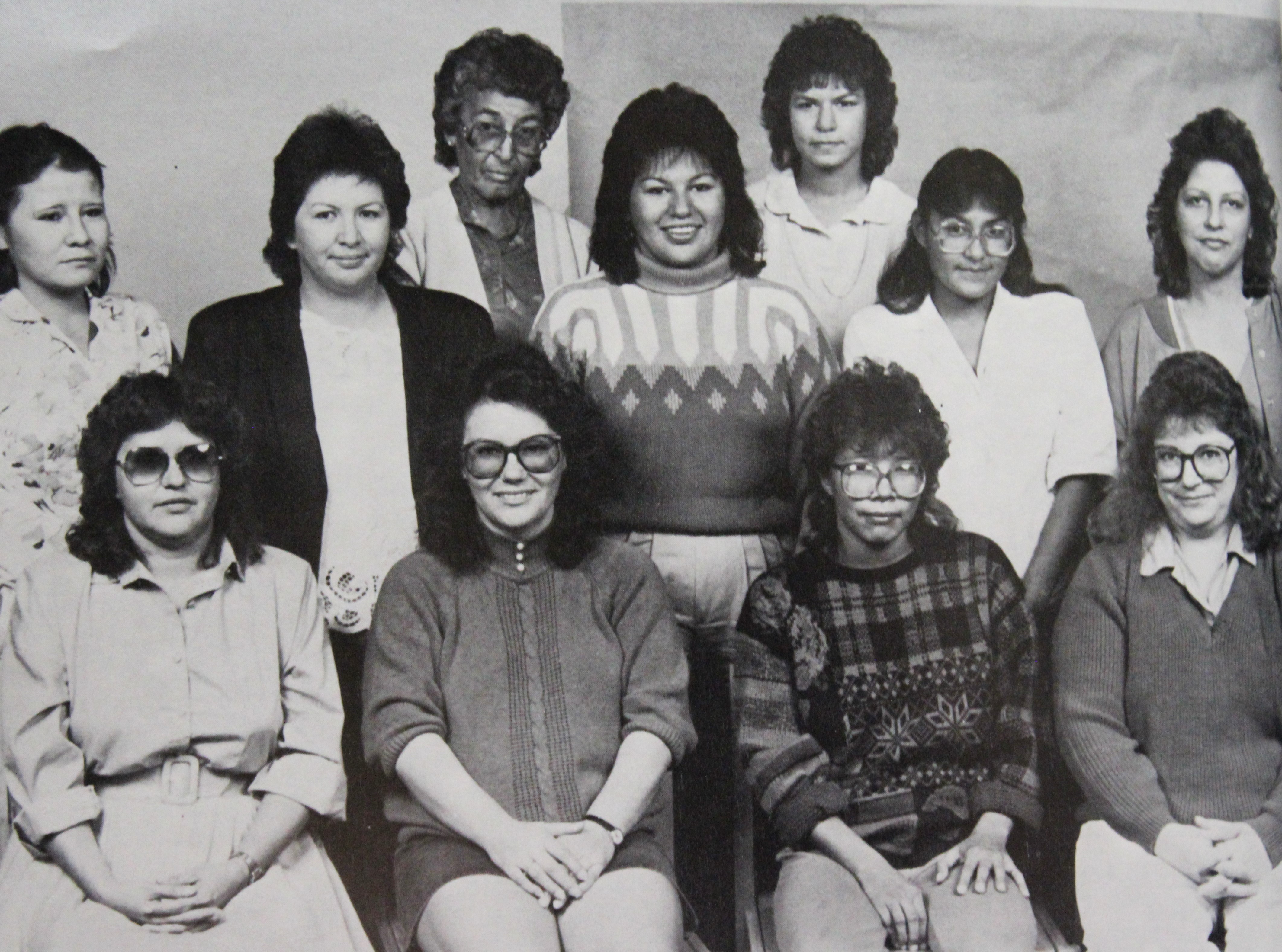Business students at the Detroit Lakes college's satellite location in White Earth in 1991