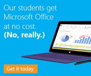 Our students get Microsoft Office at no cost. (No, really.)
