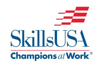 SkillsUSA logo, "Champions at Work" thumbnail