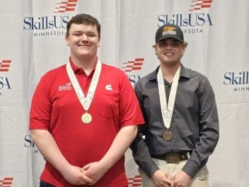 Cole Riegert and James Bergren, 2024 state SkillsUSA medalists