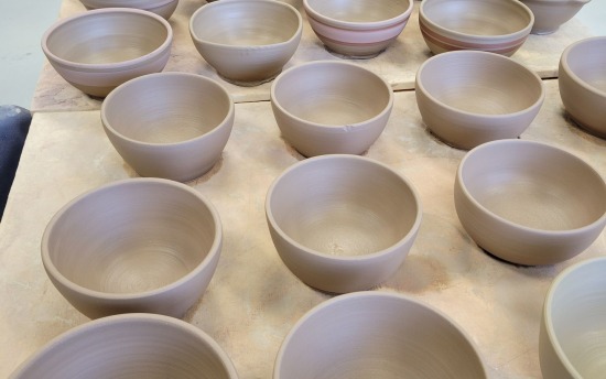 Empty Bowls 2023 bowl-making