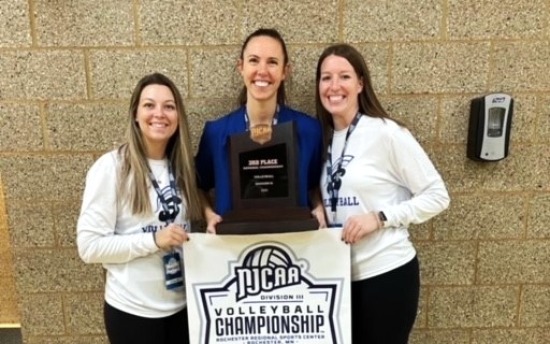 Lady Spartans Volleyball coaches in 2021, Abby Crowser, Morgan Aasness and Krista Price