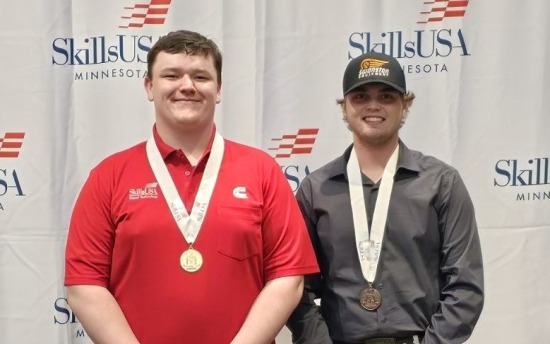 Cole Riegert and James Bergren, 2024 state SkillsUSA medalists